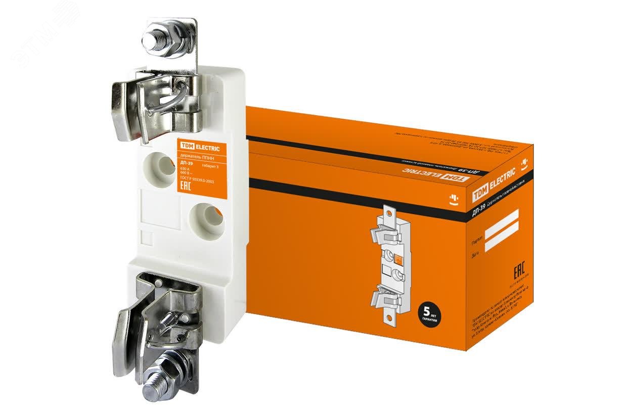 Изображение товара Держатель плавкой вставки ДП-39, габарит 3, 630А (шт)
