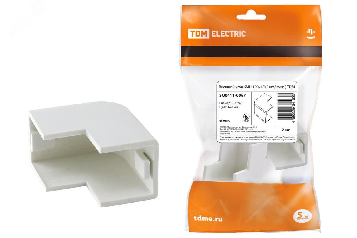 Изображение товара Внешний угол КМН 100х40 (2 шт./комп.) TDM (шт)