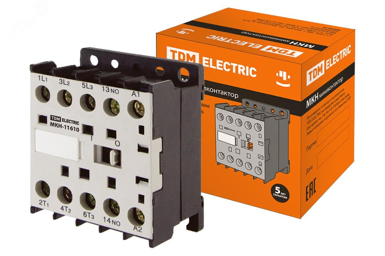 Изображение товара Миниконтактор МКН-11610 16А 36В 1НО TDM