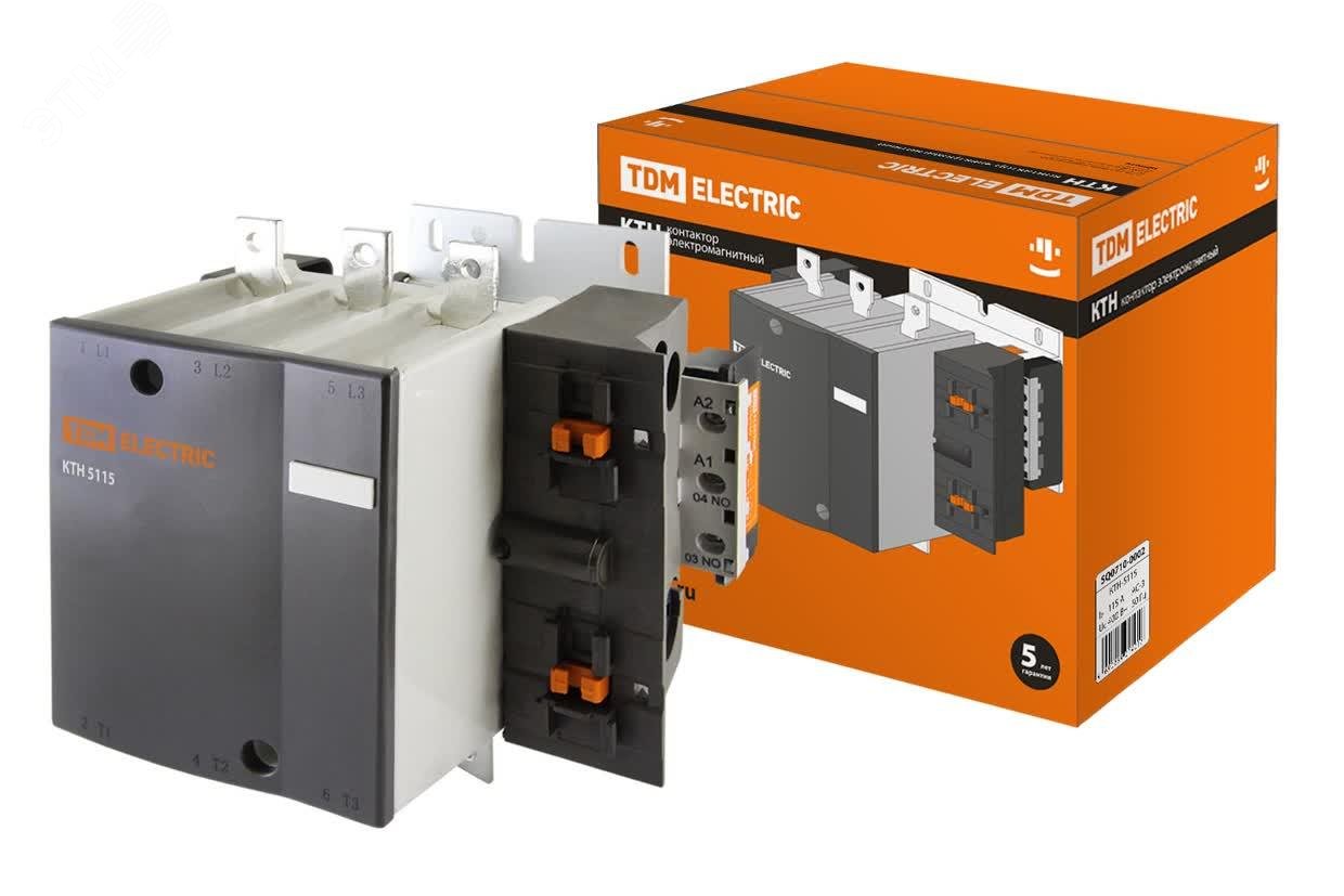 Изображение товара Контактор TDM ELECTRIC КТН-5115 115А 400В/АС3