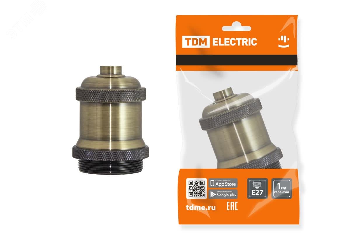 Изображение товара Патрон подвесной Е27 металлический Лофт бронза