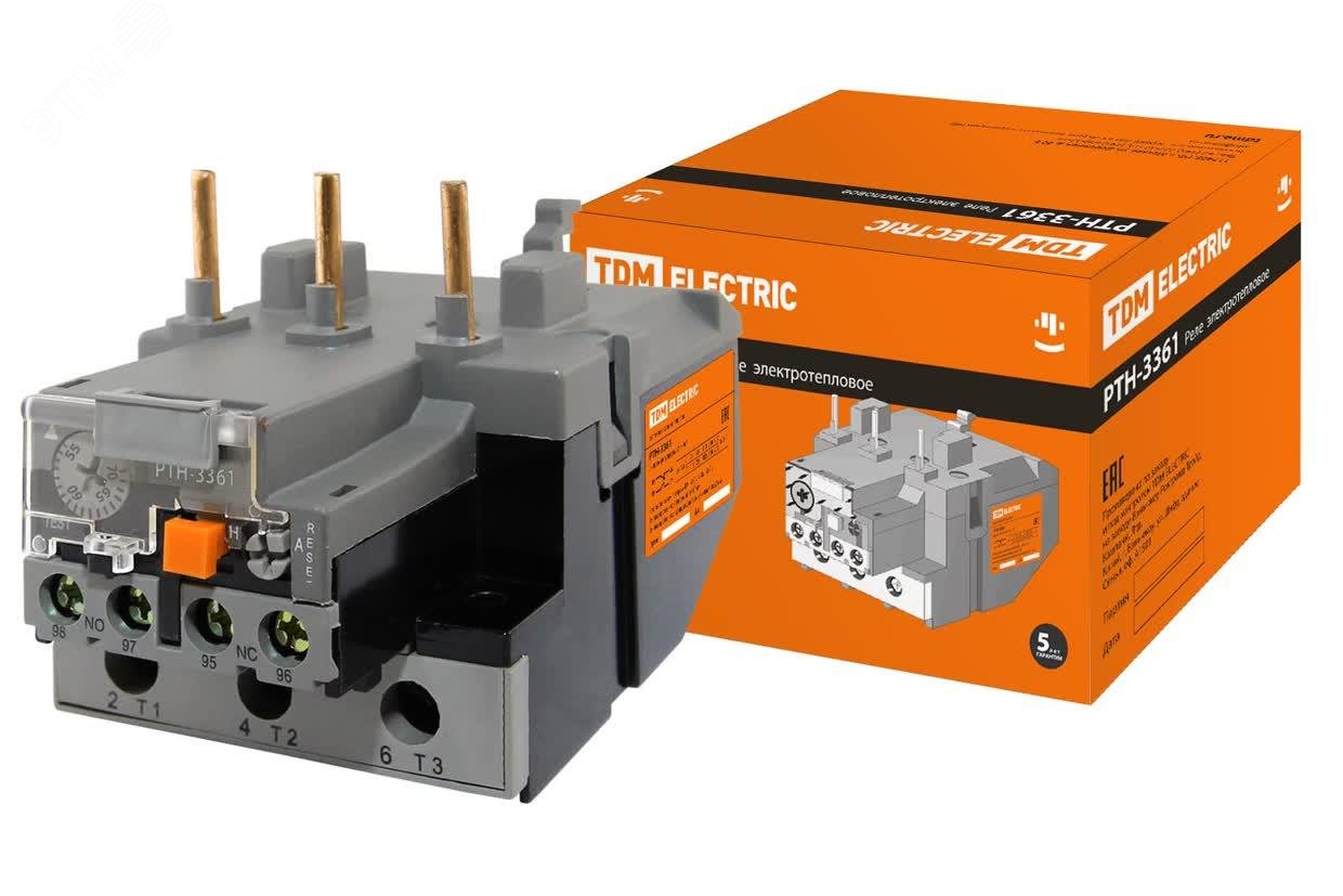 Изображение товара Реле электротепловое РТН-3361 55-70А для защиты электродвигателей