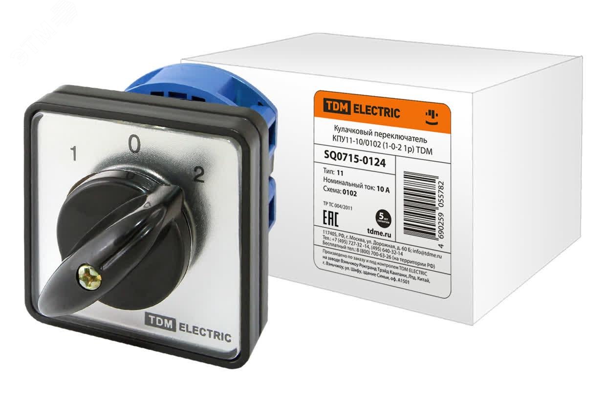 Изображение товара Кулачковый переключатель КПУ11-10/0102 (1-0-2 1р) TDM