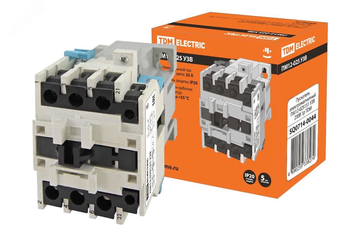 Изображение товара Пускатель электромагнитный ПМ12-025151 У3В 230В 1р TDM
