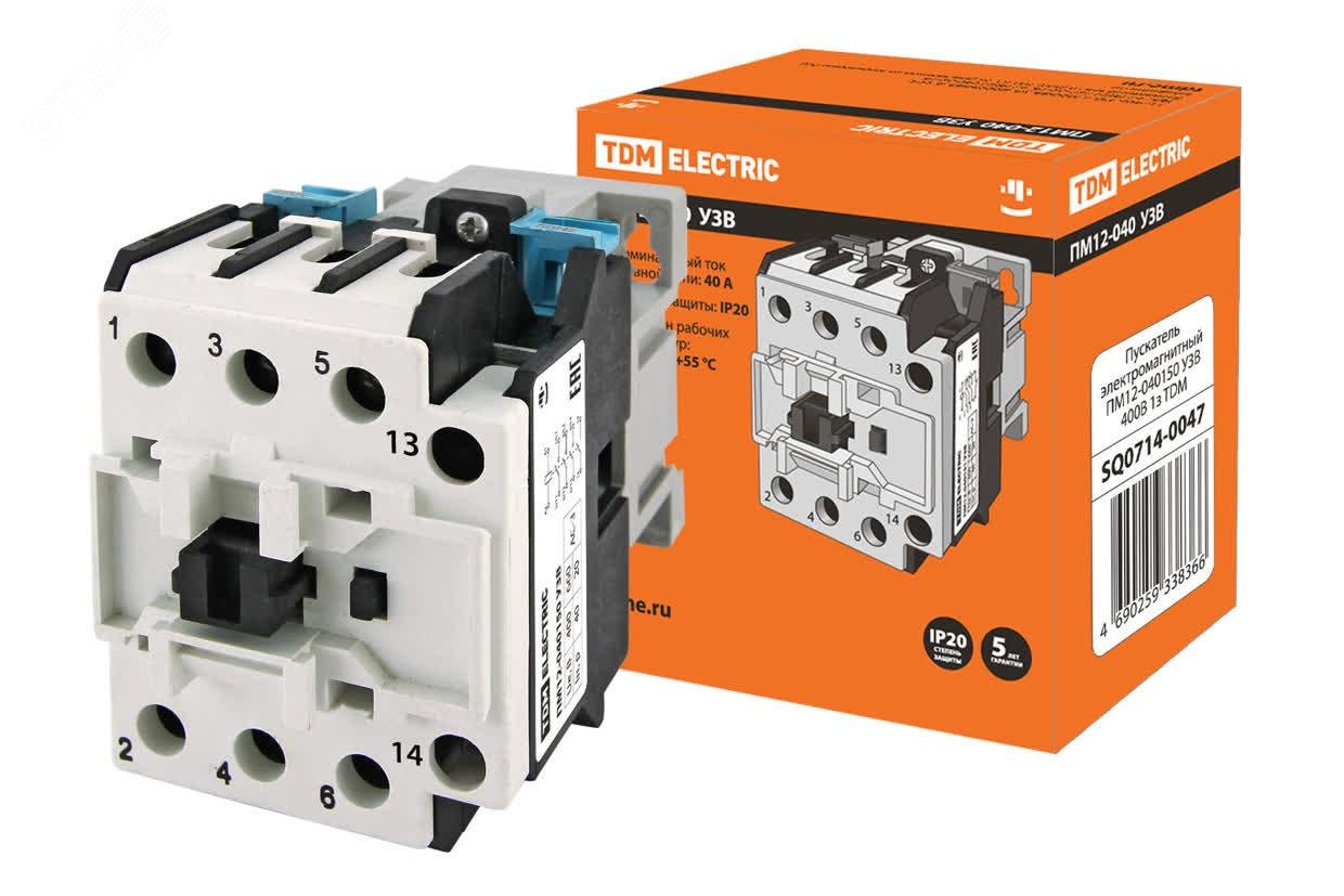 Изображение товара Пускатель электромагнитный ПМ12-040150 У3В 400В 3НЗ контакта TDM