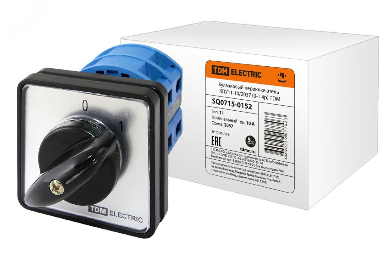 Изображение товара Переключатель КПУ11-10/2037 (0-1 4р) TDM ELECTRIC Изображение товара Переключатель КПУ11-10/2037 (0-1 4р) TDM ELECTRIC