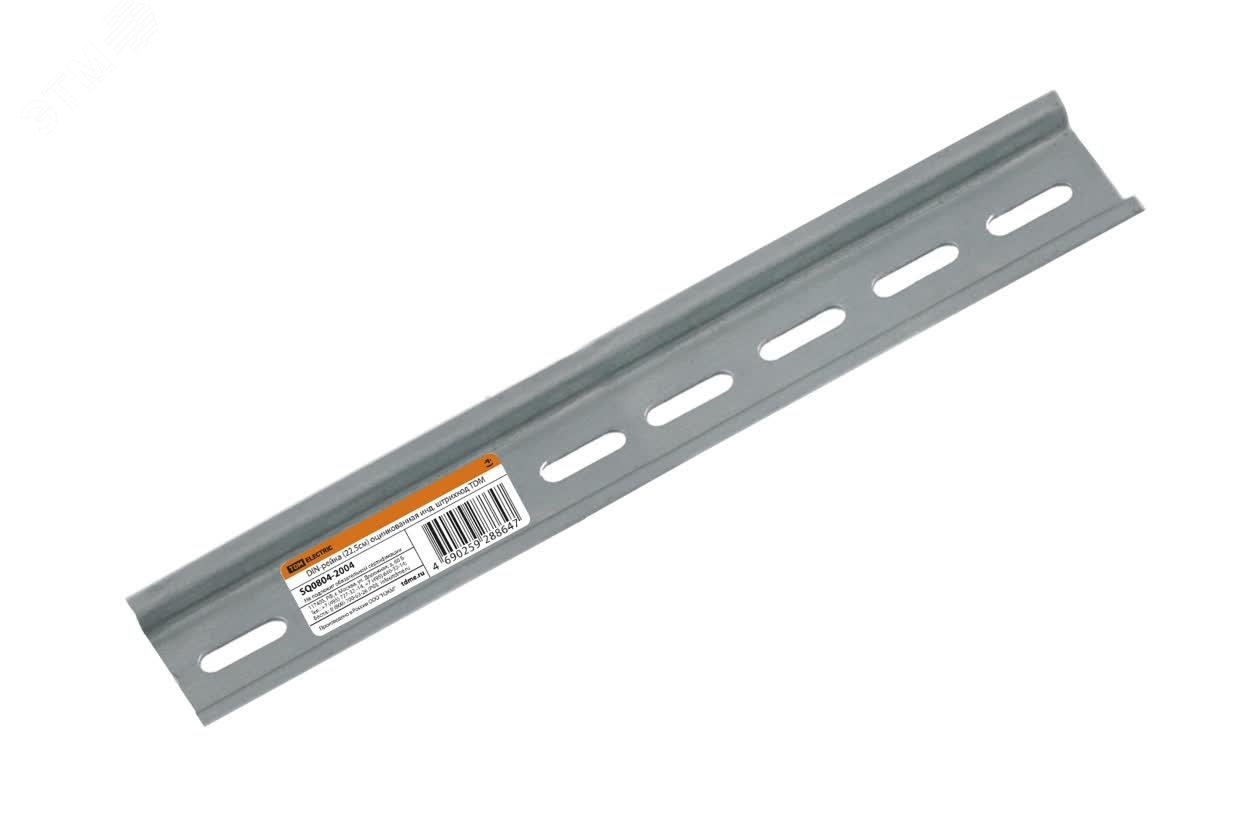 Изображение товара DIN-рейка 22,5см оцинкованная TDM для электромонтажа