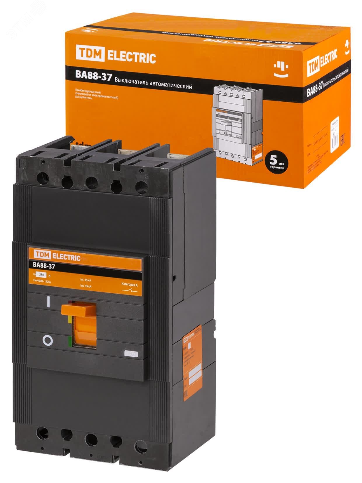 Изображение товара Выключатель автоматический ВА88-37 3Р 250А 35кА TDM ELECTRIC