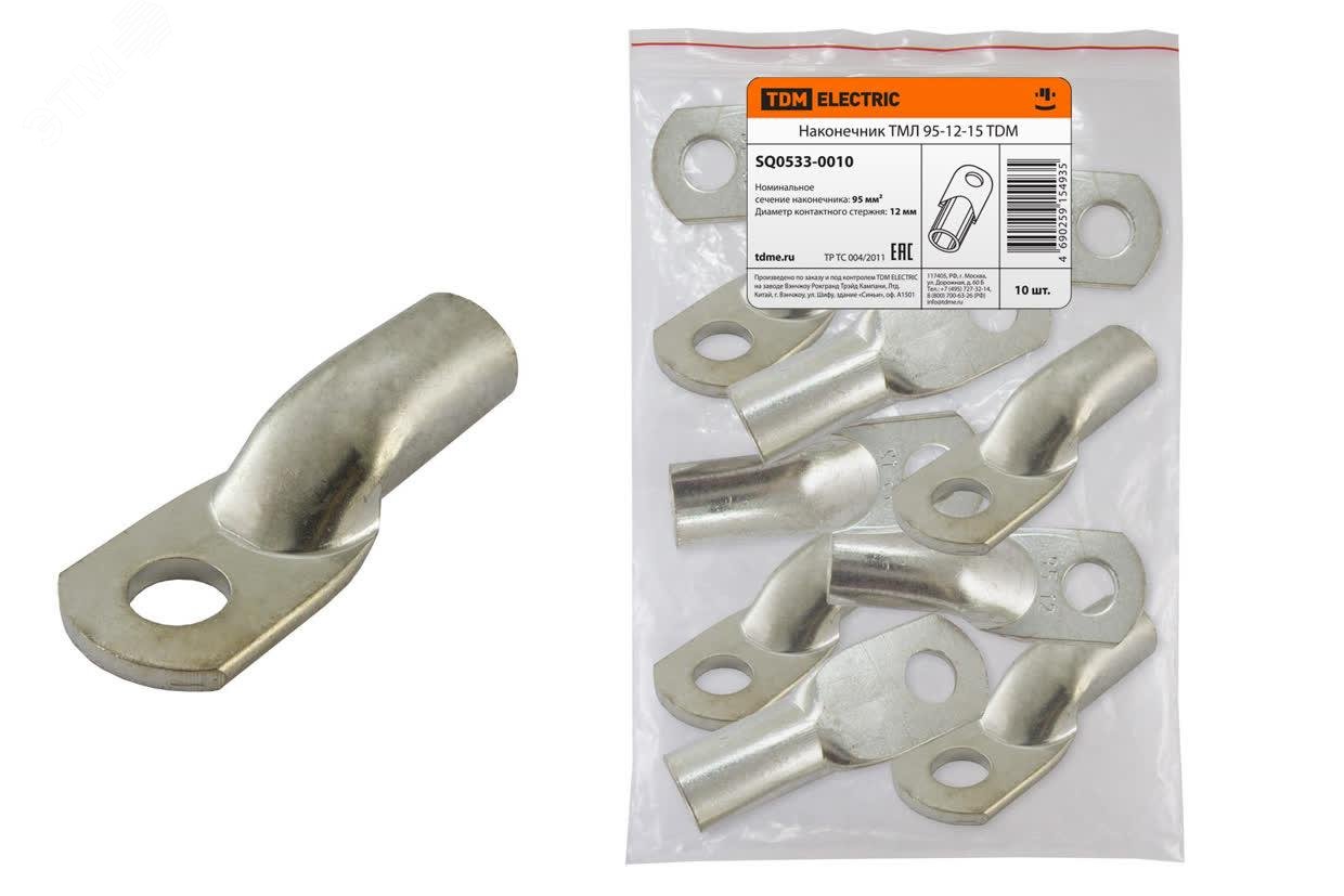 Изображение товара Наконечник кабельный медный луженый под опрессовку ТМЛ 95-12-15 ГОСТ 7386-80 TDM
