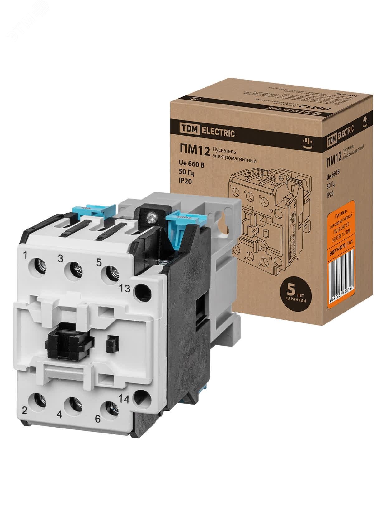 Изображение товара Пускатель электромагнитный ПМ12-040150 У3В 36В 3НЗ контакта TDM