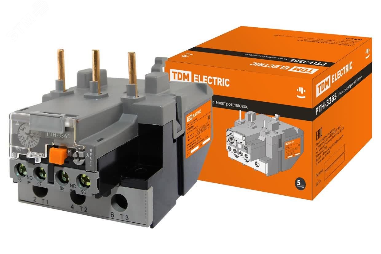 Изображение товара Реле электротепловое РТН-3365 80-93А TDM ELECTRIC