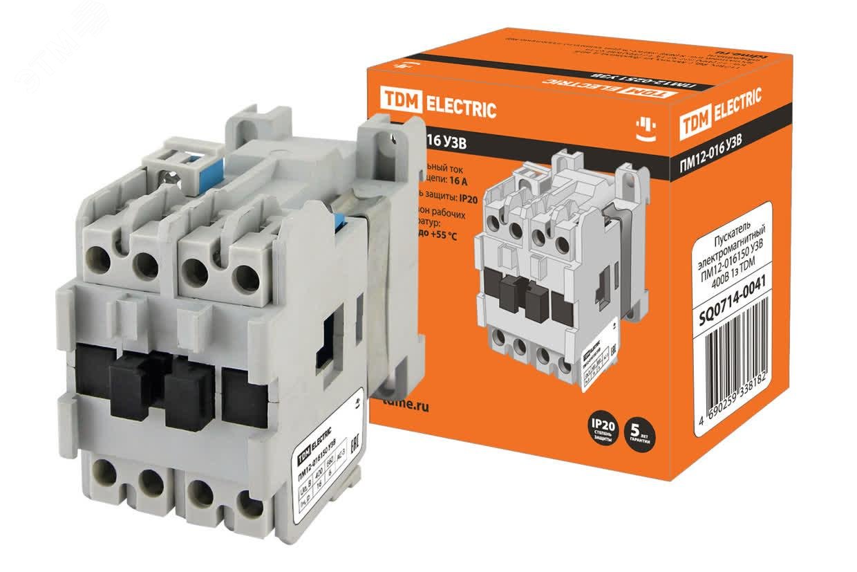 Изображение товара Пускатель электромагнитный ПМ12-016150 У3В 400В 1з TDM (упак)