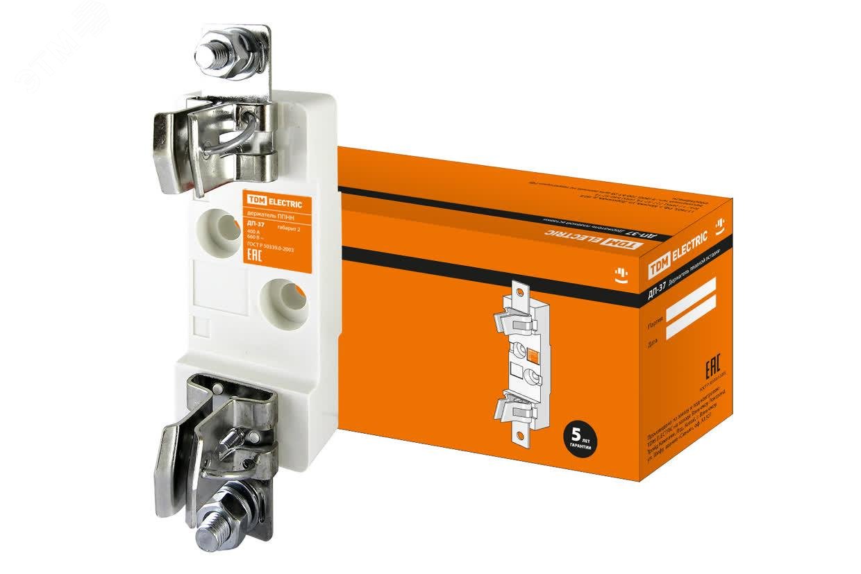 Изображение товара Держатель плавкой вставки ДП-37, габарит 2, 400А (шт)