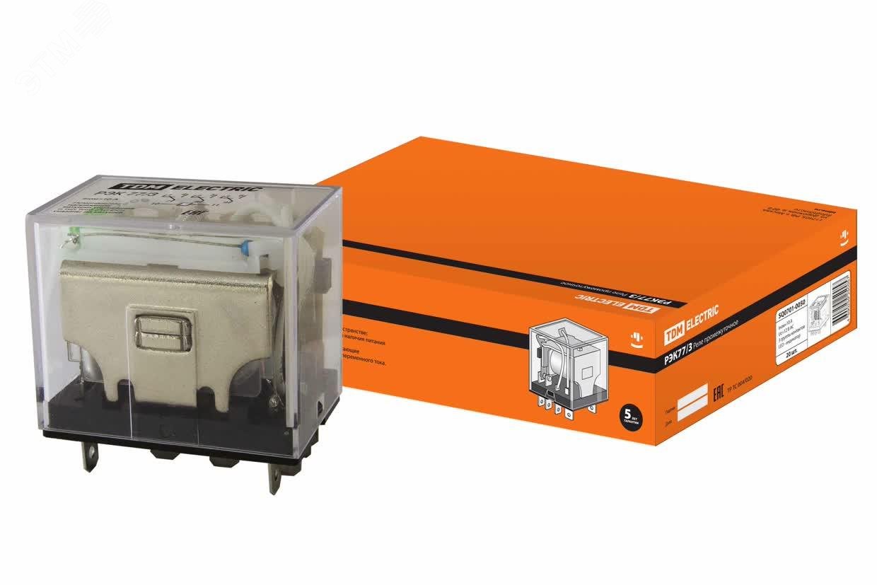 Изображение товара Реле РЭК77 3 с индикатором 10А 12В AC TDM ELECTRIC