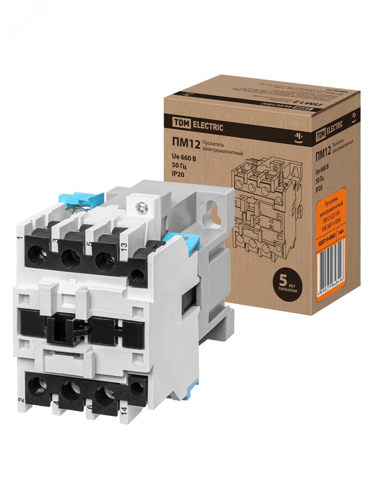Изображение товара Пускатель электромагнитный ПМ12-025150 У3В 36В 1з TDM (упак)