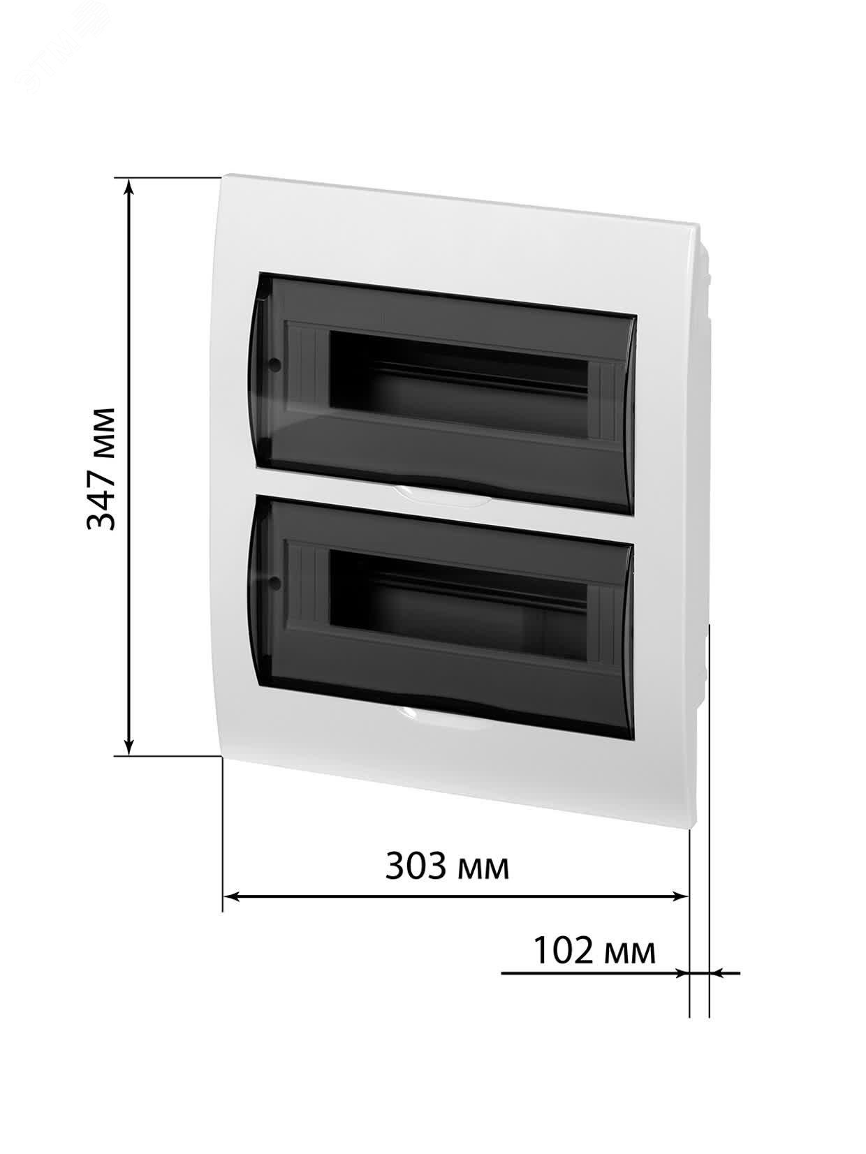 Изображение товара Бокс ЩРВ П 24 модуля встраиваемый пластик IP41 TDM