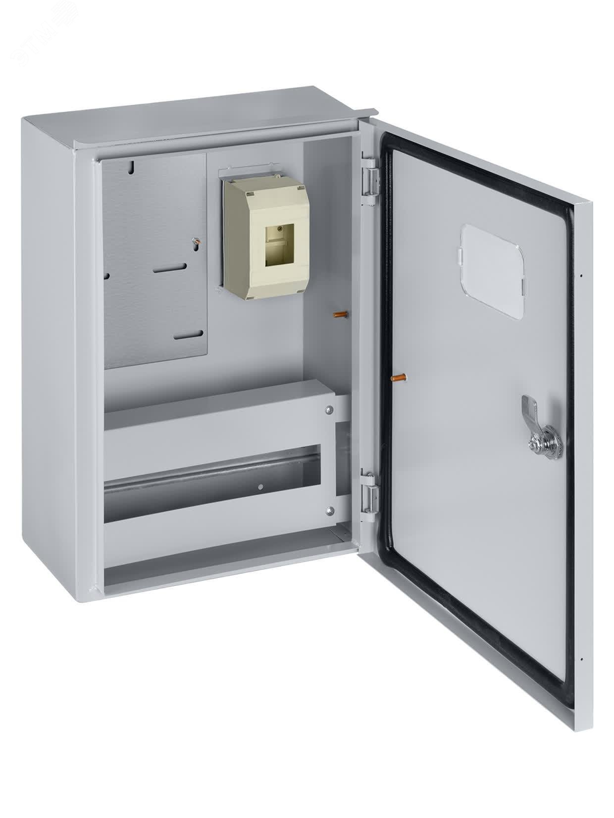 Изображение товара ЩУРН-3/12 IP54 металлический шкаф корпус для электрощитков 12 модулей