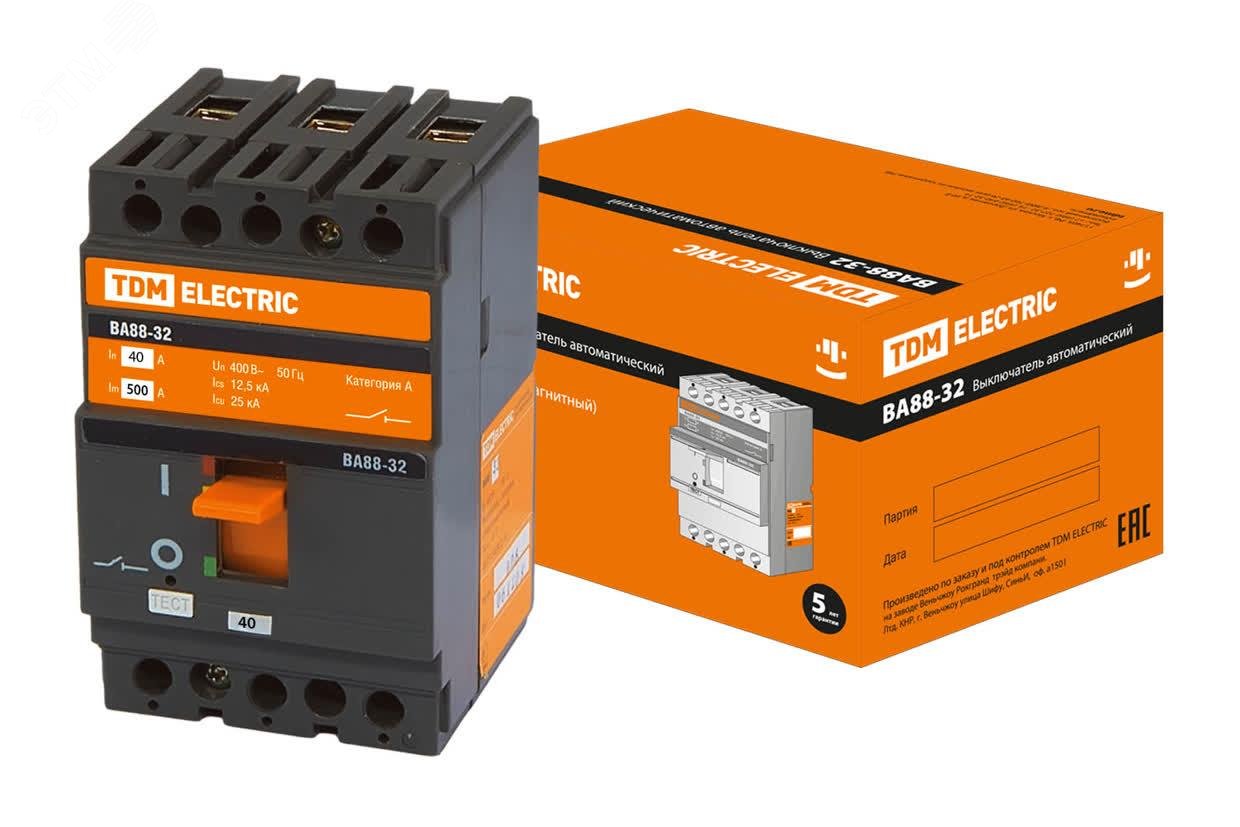Изображение товара Автоматический выключатель ВА88 3Р 40А 25кА TDM ELECTRIC