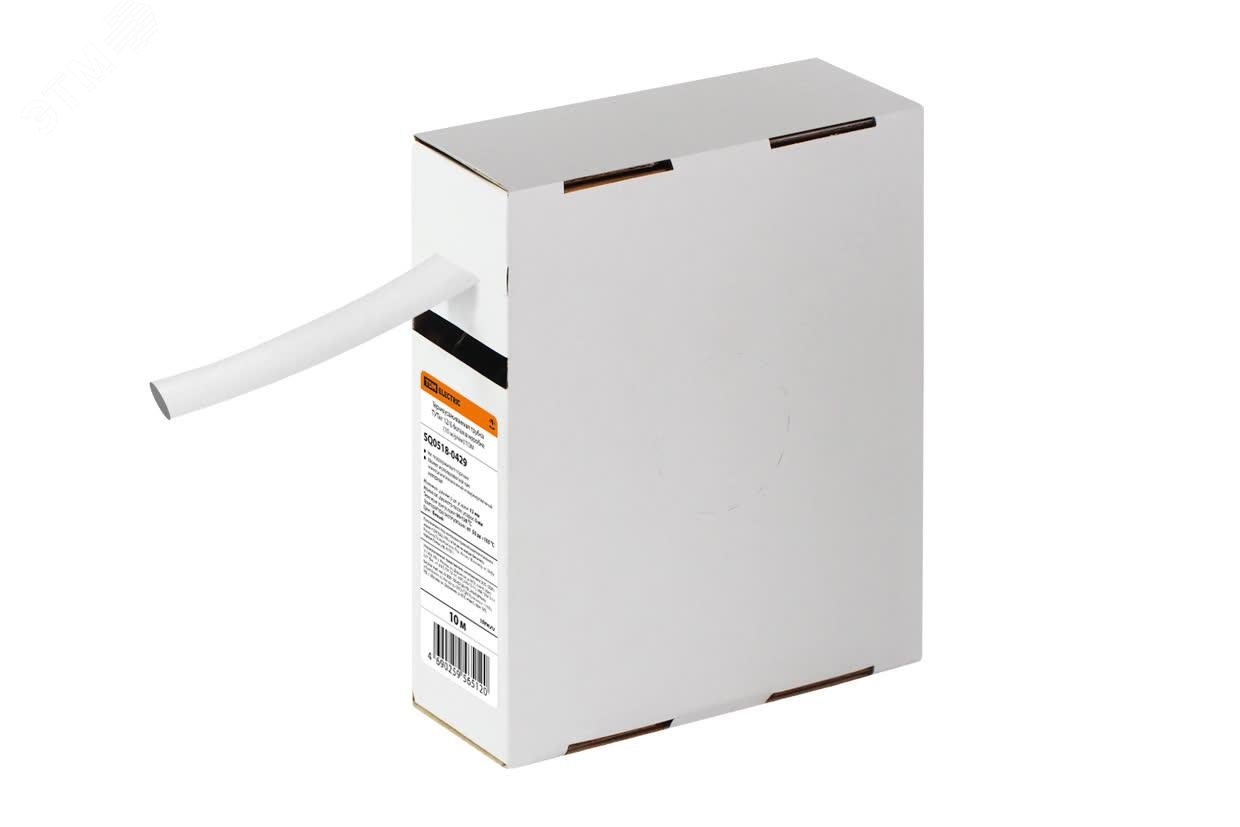 Изображение товара Термоусаживаемая трубка ТУТнг 12/6 белая в коробке (10 м/упак) TDM (шт)