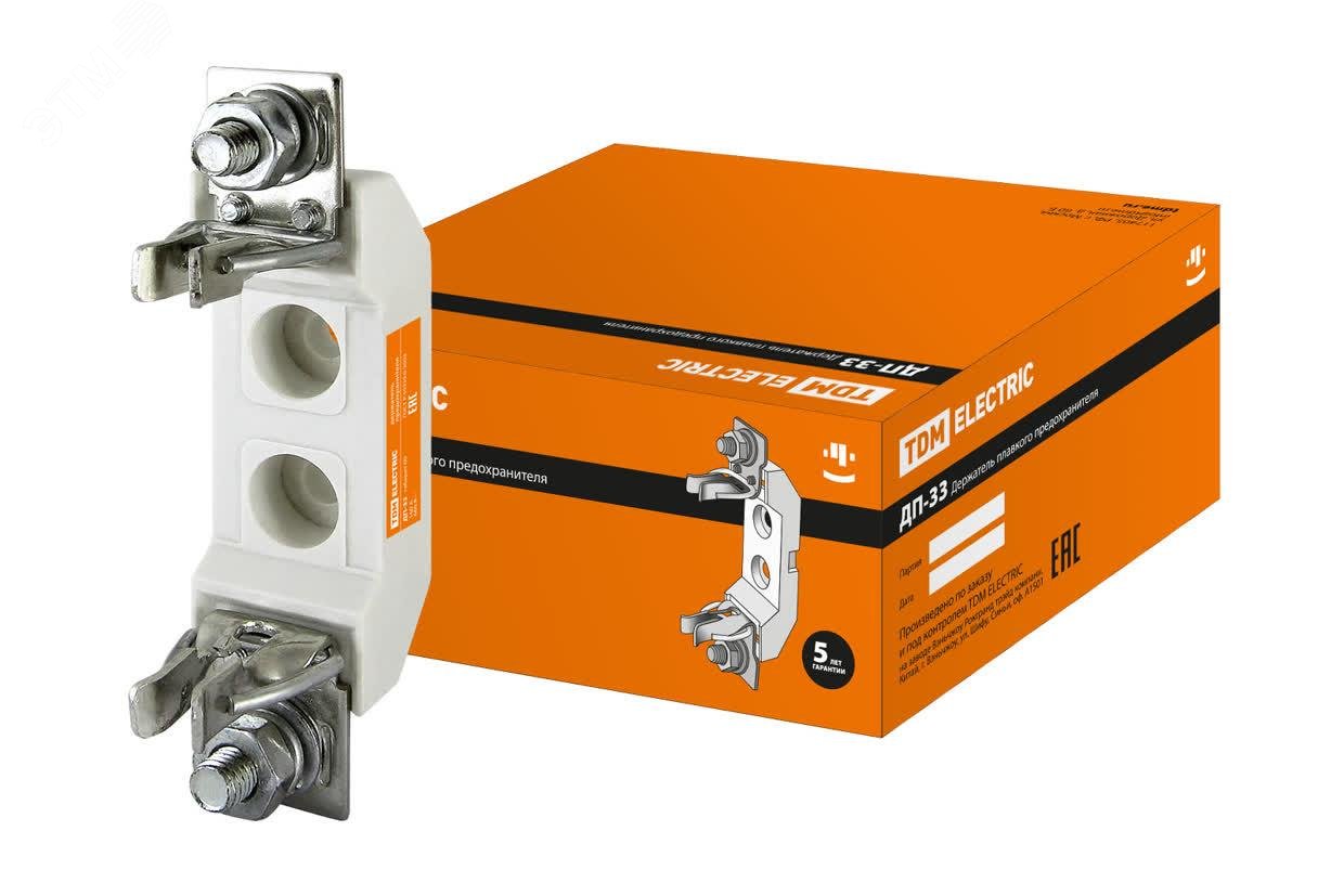 Изображение товара Держатель плавкой вставки ДП-33, габарит 00, 160А (шт)
