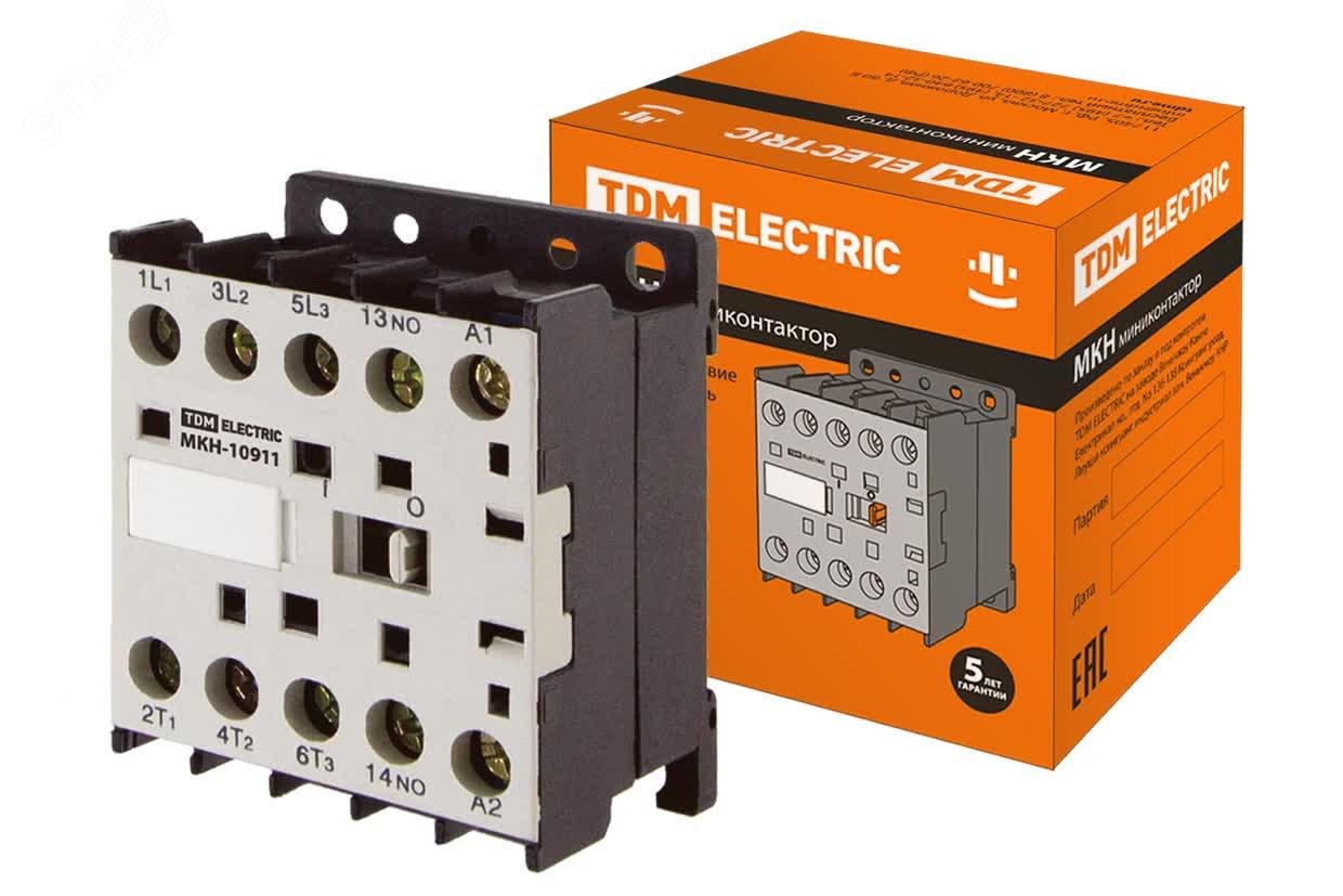 Изображение товара Миниконтактор МКН-10911 9А 230В 1НЗ для автоматизации промышленных систем