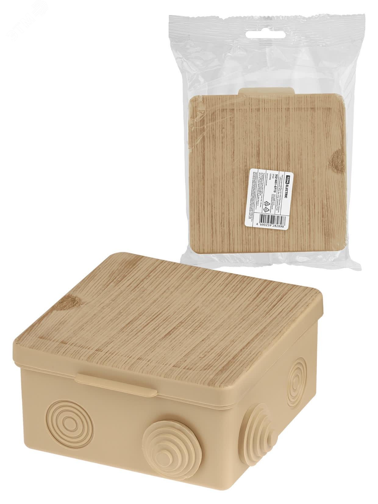 Изображение товара Распаячная коробка ОП 100х100х55мм IP54 сосна TDM ELECTRIC