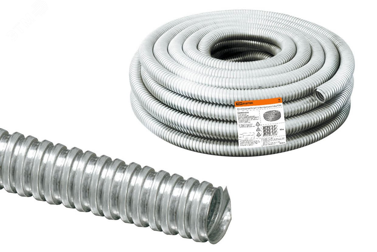 Изображение товара Металлорукав РЗ-Ц-Х 15 без протяжки (50м) TDM (м)