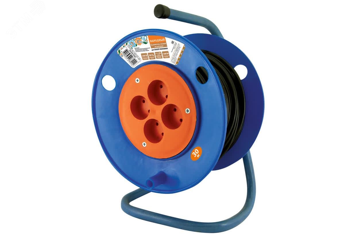Изображение товара Удлинитель на барабане TDM ELECTRIC SQ1307-0502 30 м 4 гнезда