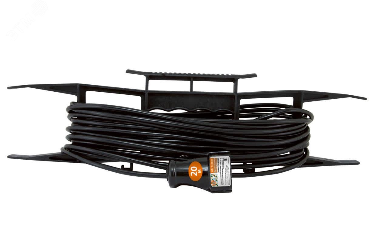 Изображение товара Удлинитель-шнур на рамке силовой народный ПВС 1300 Вт б/з 20м штепс. гнездо (шт)