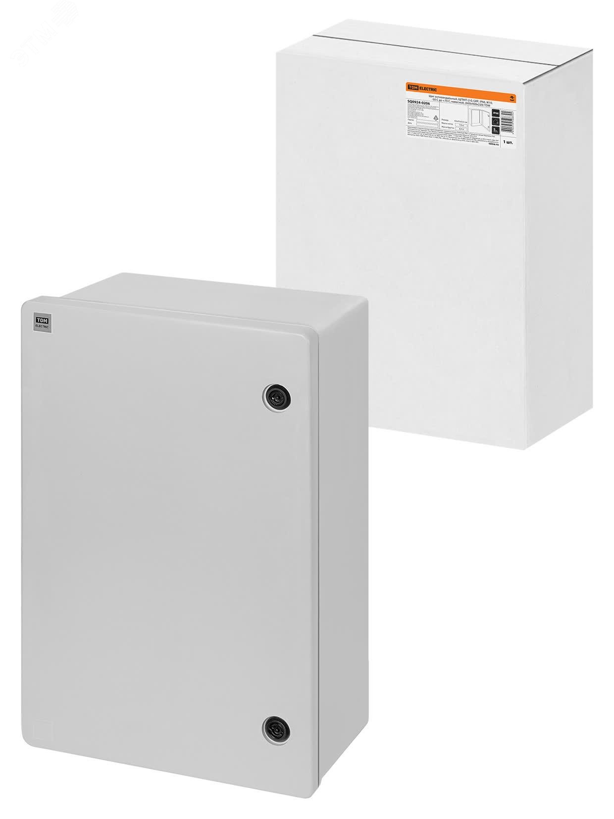 Изображение товара Щит антивандальный ЩПМП-2-0 из полиэстера IP66 IK10, размер 600х400х220 мм TDM