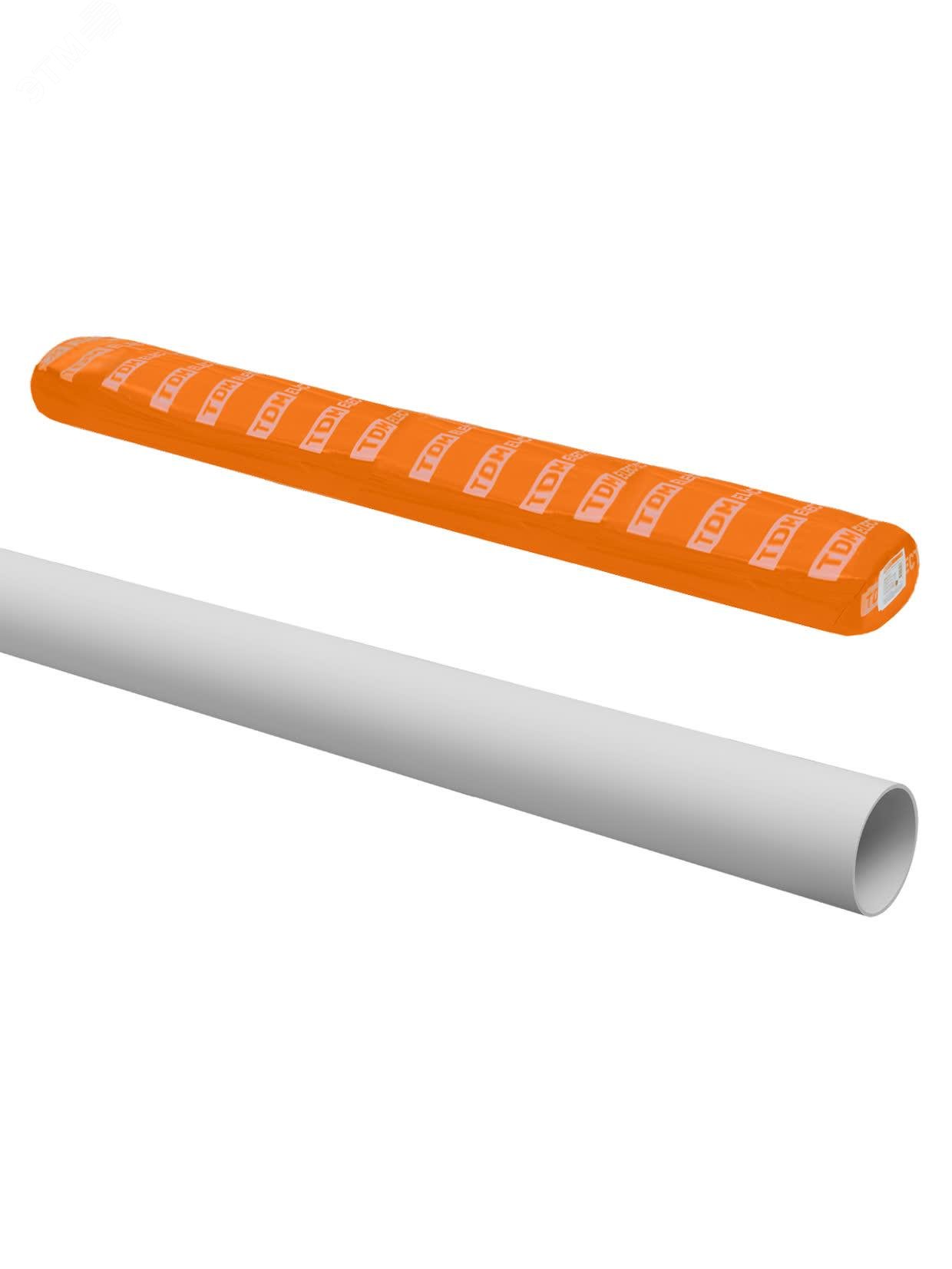 Изображение товара Труба гладкая жесткая ПВХ d 16 (156 м) длина 3 м. серая TDM (м)