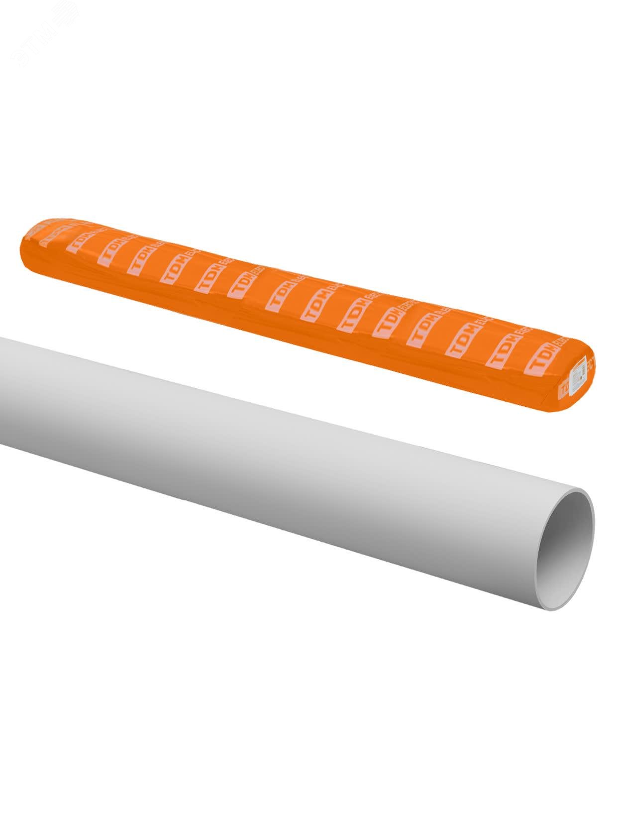 Изображение товара Гладкая жесткая труба из ПВХ d 63 21 м серого цвета для электромонтажа