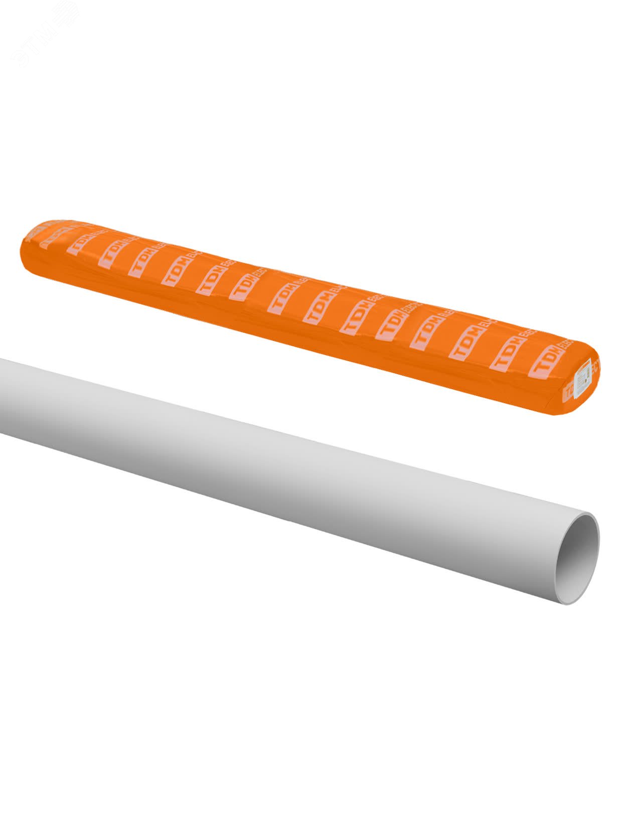 Изображение товара Труба гладкая жесткая ПВХ d 20 104 м длина 2 м индивид штрихкод серая TDM (м)