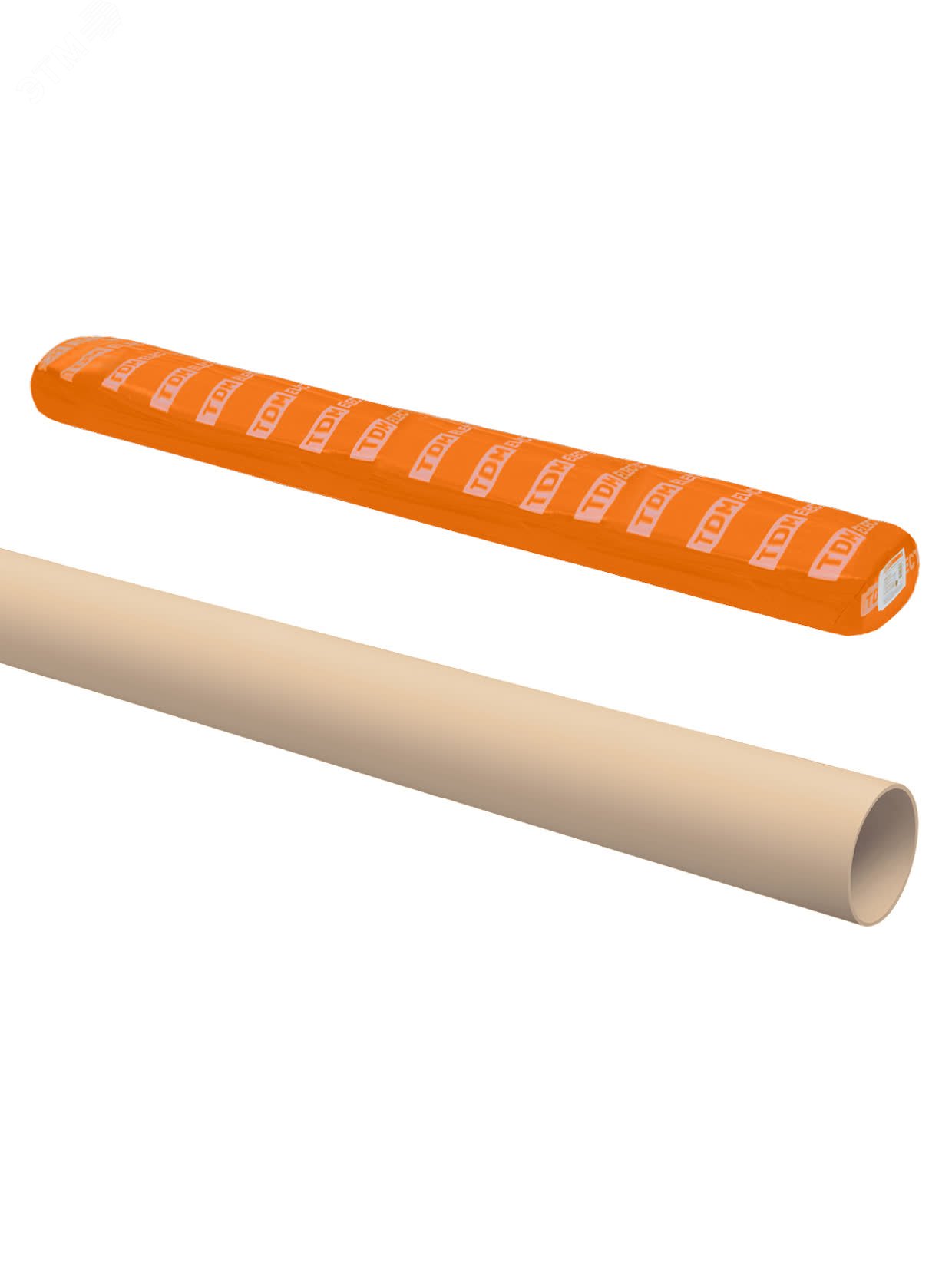 Изображение товара Труба гладкая жесткая ПВХ d 20 104 м длина 2 м индивид штрихкод ЭКО сосна TDM (м)