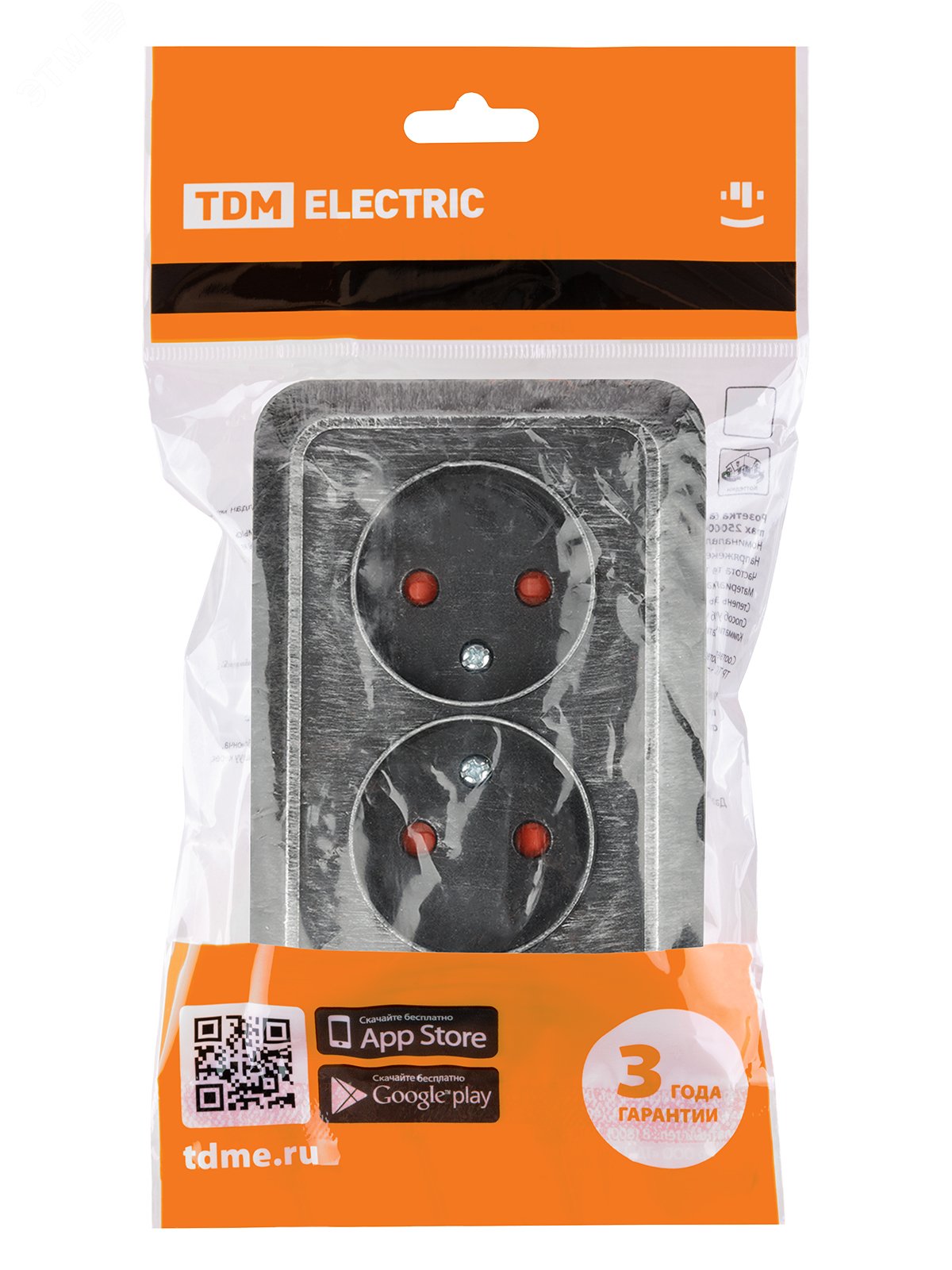 Изображение товара Розетка угловая двойная 2П открытой установки IP20 Ладога TDM