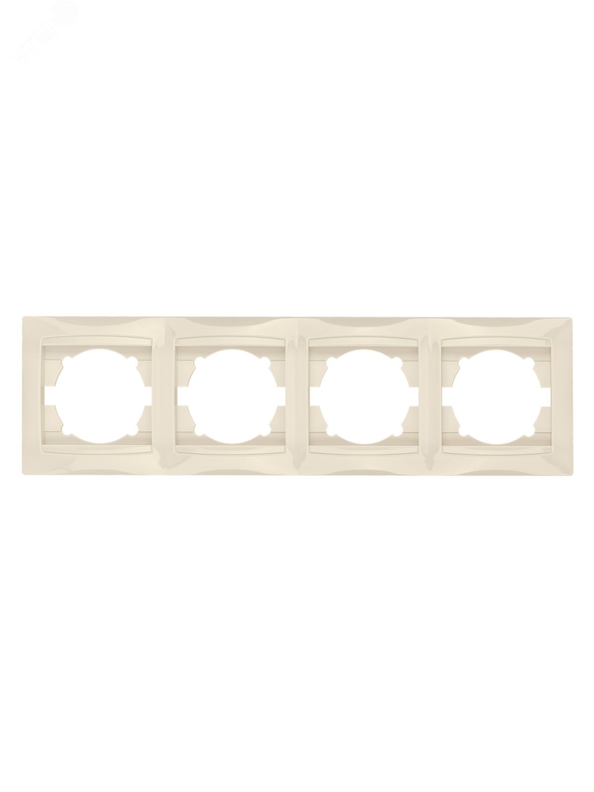 Изображение товара Рамка 4-х постовая горизонтальная Лама TDM бежевый для электроустановки