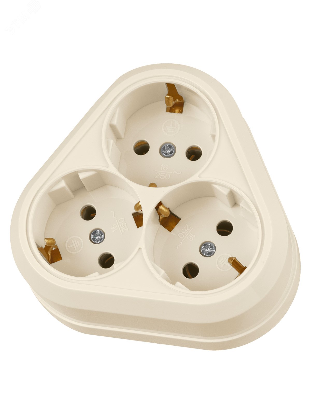 Изображение товара Розетка треугольная 2П+3 IP20 открытая установка Ладога TDM