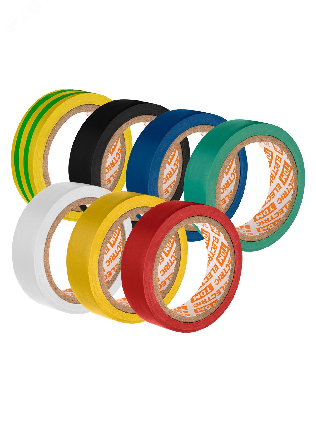 Изображение товара Изолента ПВХ 015*19мм 5м набор 7 цветов TDM электрик