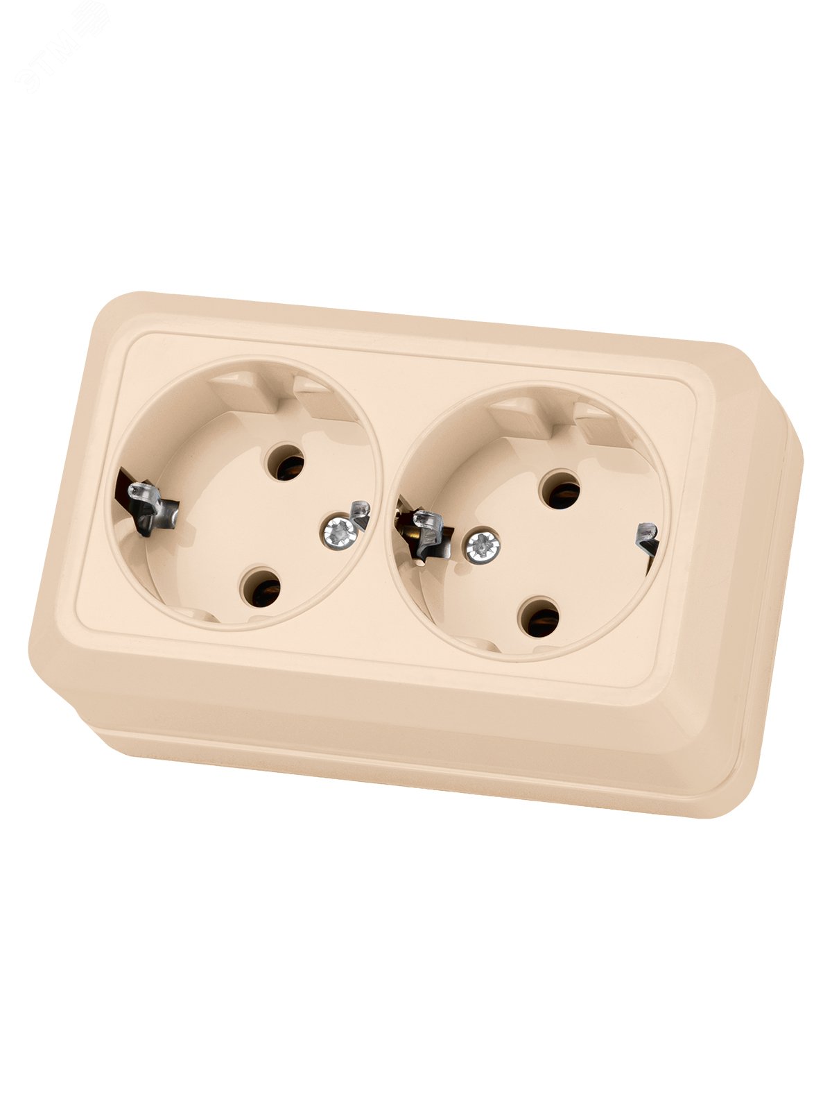 Изображение товара Розетка двойная 2П+3 IP20 для внутренней установки ТДМ Ладога