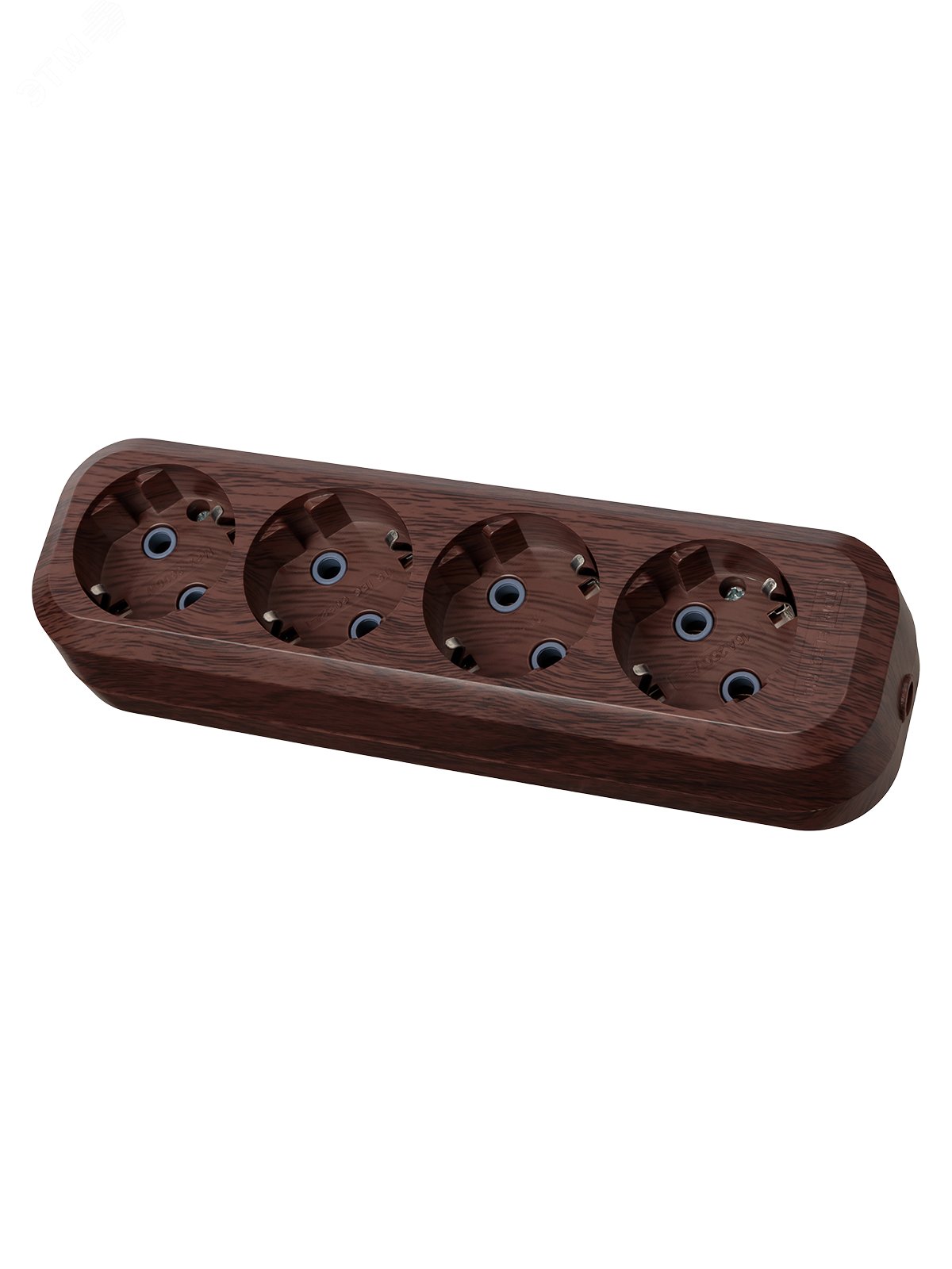 Изображение товара "Колодка розеточная 4 гнезда 2П+3 16А 250В ""Эко"" (бук) TDM" (шт)