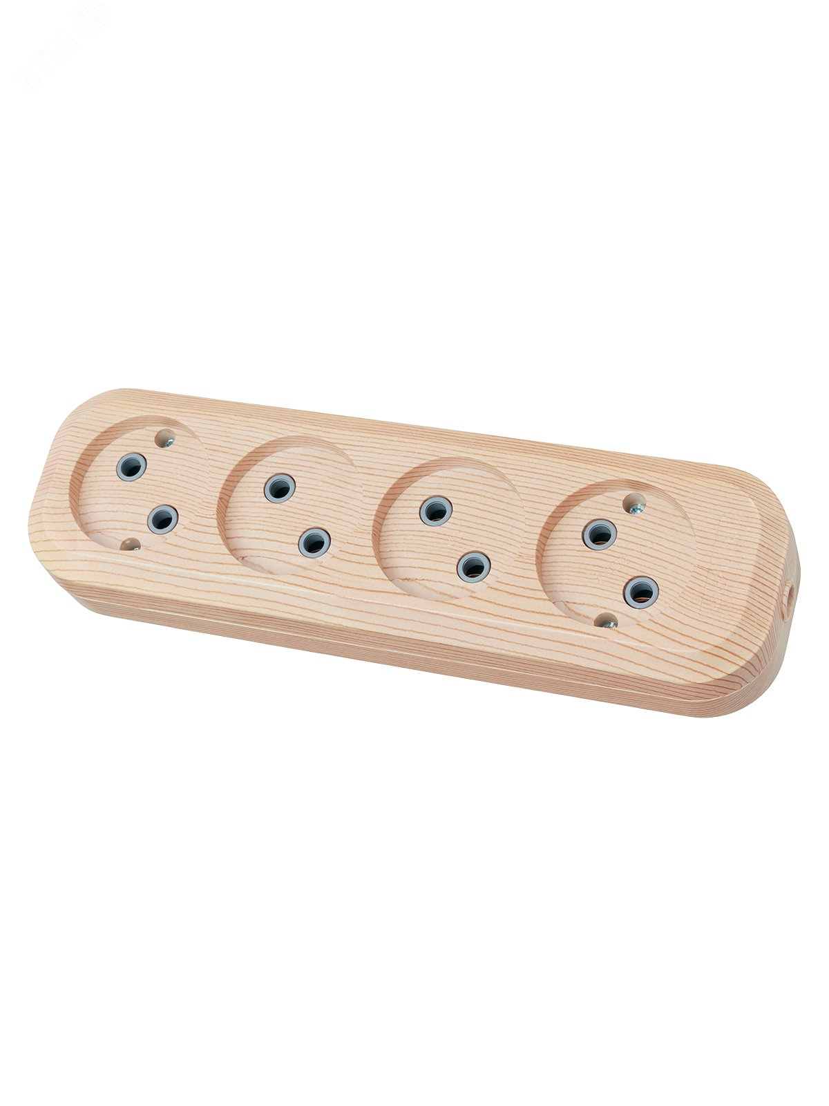 Изображение товара Колодка розеточная 4 гнезда 2П бз 10А 250В Эко сосна TDM SQ1806-0050