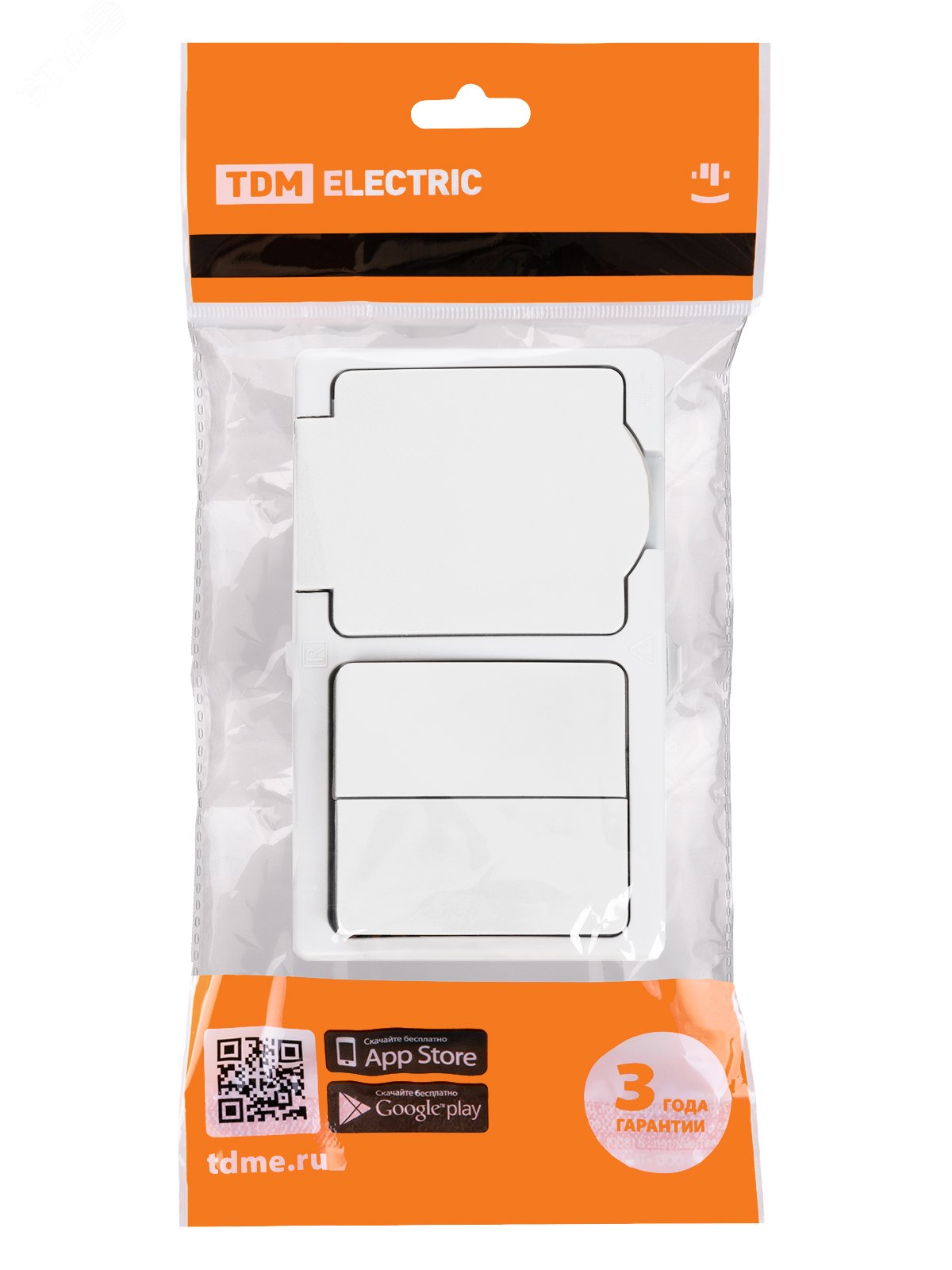 Изображение товара Блок выключатель с розеткой IP54 для улицы белый серии Вуокса TDM