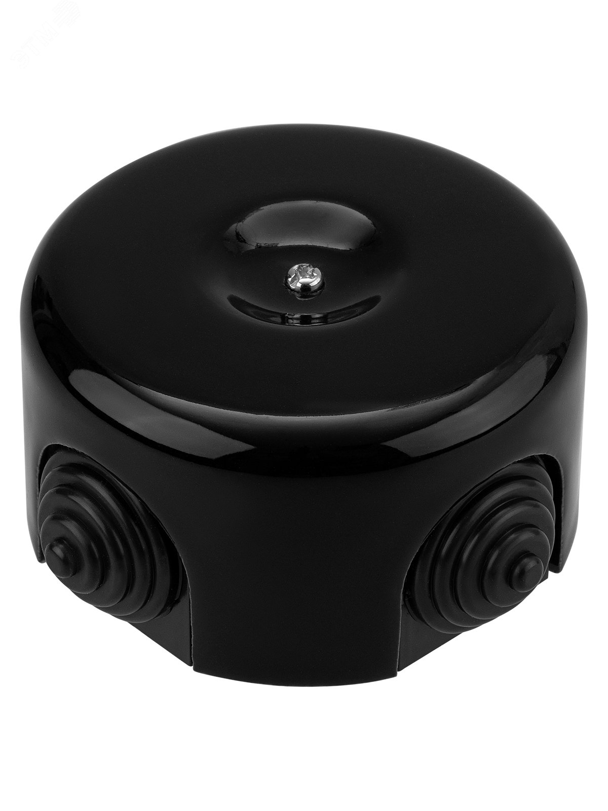 Изображение товара Ретро керамический изолятор TDM D78x45 черный для проводки