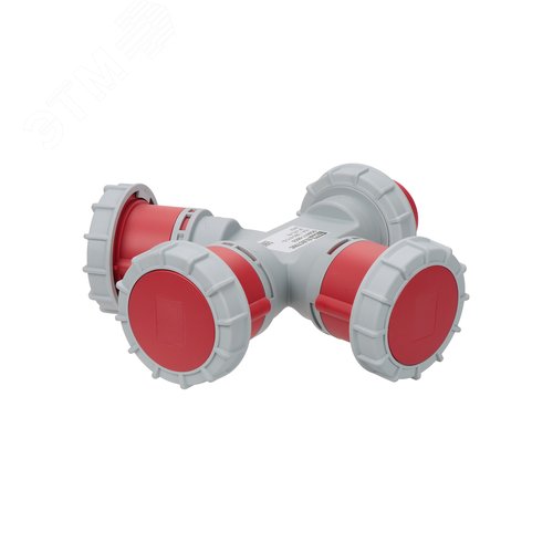 Изображение товара Адаптер трёхлучевой IP67 16А 3Р+PЕ+N 380В TDM (упак)