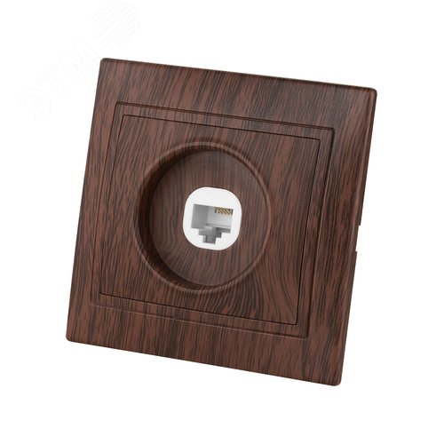 Изображение товара Розетка телефонная RJ11 ЭКО (бук) Таймыр TDM (шт)