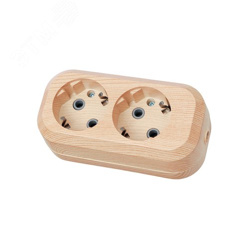 Изображение товара "Колодка розеточная 2 гнезда 2П+З 16А 250В ""Эко"" (сосна) TDM" (шт)