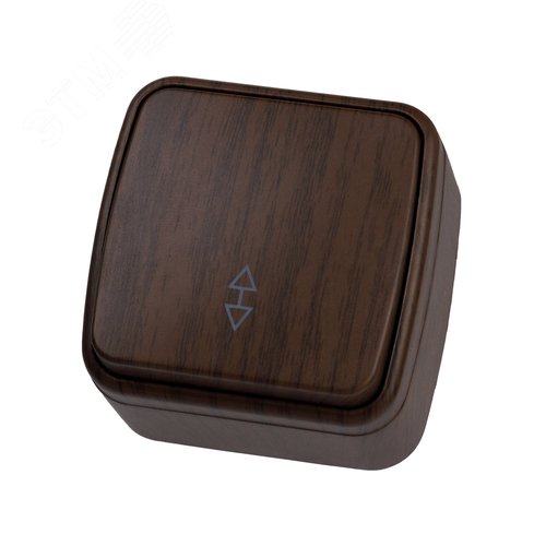 Изображение товара Переключатель на 2 направления 1-кл. открытой установки IP20 10А, венге Дача Народная (шт)