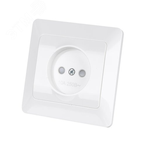 Изображение товара "Розетка 2П с защ. шт. 10А 250В белая ""Ильмень"" TDM" (шт)