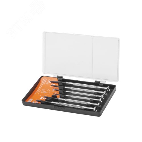 Изображение товара "Набор отверток для точных работ №1, с намагниченным наконечником, 6 предметов ""Гранит"" TDM" (шт)