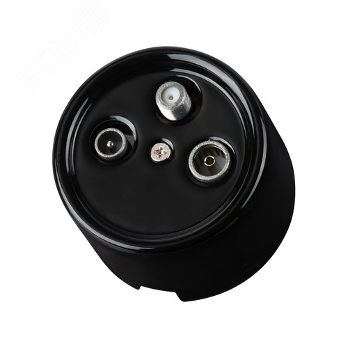 Изображение товара Розетка TV+R+ SAT проходная черная «Болонь» TDM (шт)